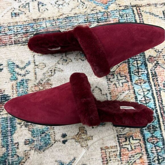 Birdies Merlot Fur Lined Songbird Mules 7.5 - Picture 11 of 11